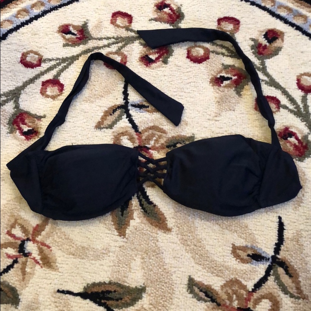 Black Charlotte Russe bandeau bathing suit top